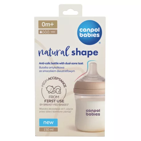 Canpol babies Fľaša antikoliková Natural Shape 150 ml