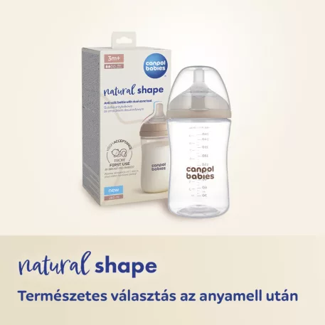 Canpol babies Fľaša antikoliková Natural Shape 260 ml