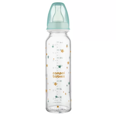 Canpol babies Sklenená fľaša s úzkym hrdlom 240 ml TOYS