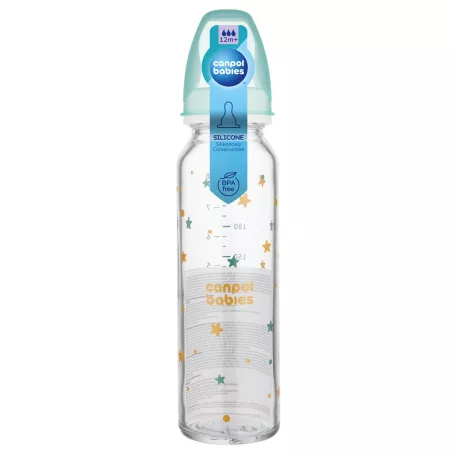 Canpol babies Sklenená fľaša s úzkym hrdlom 240 ml TOYS