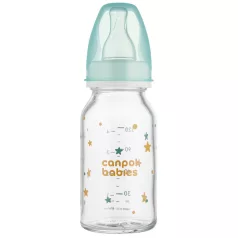 Canpol babies Sklenená fľaša s úzkym hrdlom 120 ml TOYS