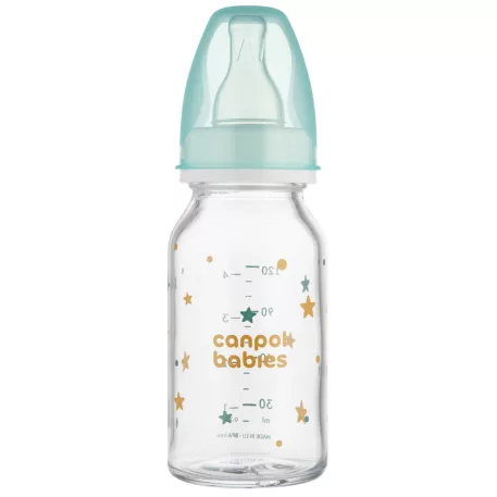 Canpol babies Sklenená fľaša s úzkym hrdlom 120 ml TOYS