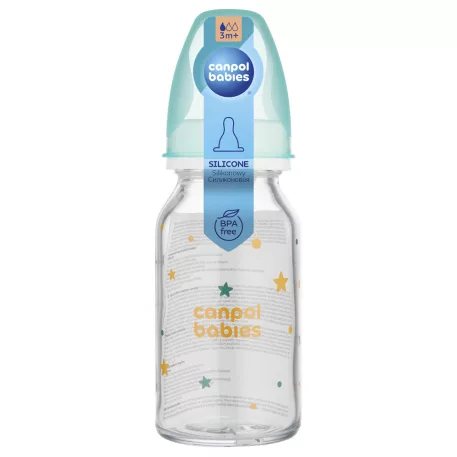 Canpol babies Sklenená fľaša s úzkym hrdlom 120 ml TOYS