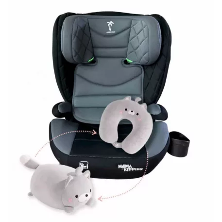 Mama Kiddies® i-Fix Corsica detská autosedačka (100 – 150 cm) v svetlosivej farbe + Darček