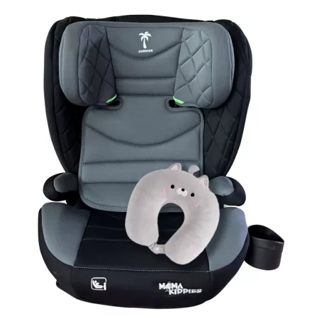 Mama Kiddies® i-Fix Corsica detská autosedačka (100 – 150 cm) v svetlosivej farbe + Darček