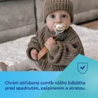 Canpol babies Stuha na cumlík s klipom MOUNTAINS zelená