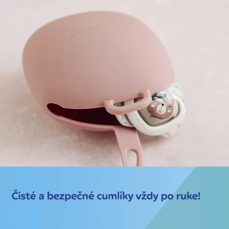 Canpol babies Silikónové puzdro na cumlík béžové