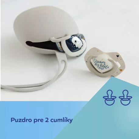 Canpol babies Silikónové puzdro na cumlík béžové