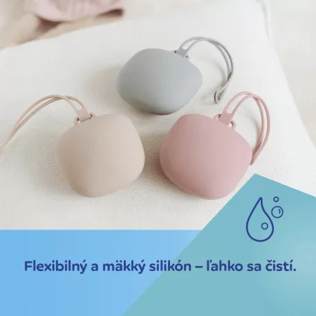 Canpol babies Silikónové puzdro na cumlík béžové