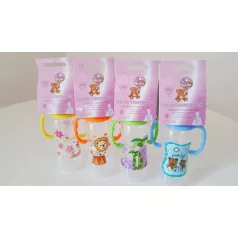  Baby Bruin kojenecká fľaša PP s uškom, 240 ml + Darček - modrá