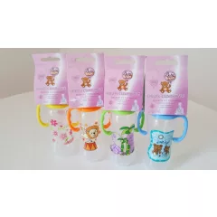   Baby Bruin kojenecká fľaša PP s uškom, 240 ml + Darček - zelená