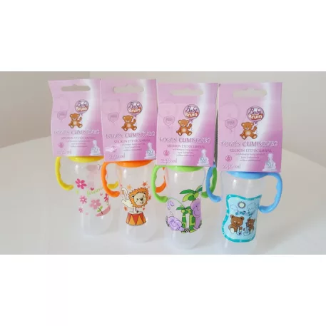 Baby Bruin kojenecká fľaša PP s uškom, 240 ml + Darček - zelená