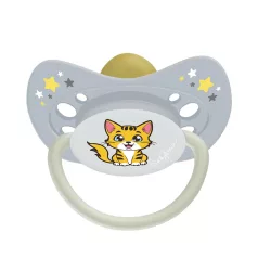   Baby Bruin svietiaci latexový cumlík na hranie veľkosť 1 – mačička