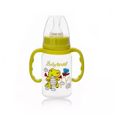   Baby Bruin detská kojenecká fľaša s uškom, 120 ml + Darček - zelená