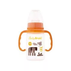   1 ks dojčenskej fľaše Baby Bruin s držadlami, 120 ml + darček-orange