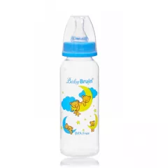   Baby Bruin detská kojenecká fľaša PP, 240 ml + Darček - modrá