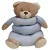 Baby Bruin  plyšový medveď 17 cm v tvare prsteňa - modrá
