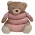 Baby Bruin  plyšový medveď 17 cm v tvare prsteňa - ružová
