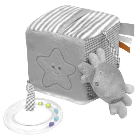 Baby Bruin 3D plyšová kocka v tvare  morských  zvieratiek 10x10x10 cm - farebné
