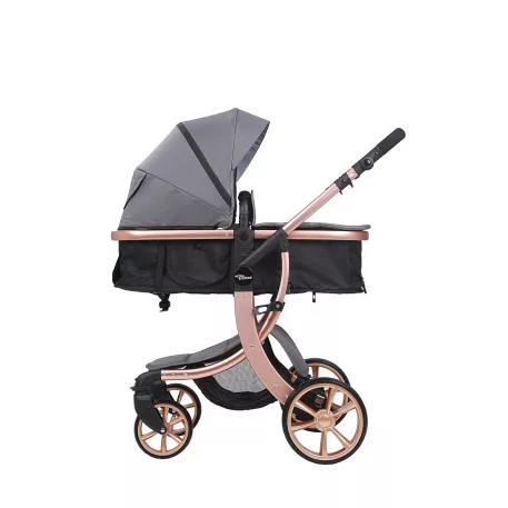 Mama Kiddies® Sun 3v1 Grey ELITE multifunkčný kočík s príslušenstvom v svetlošedej farbe + darček