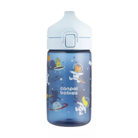Canpol babies Fľaša JUNIOR 400ml modrá