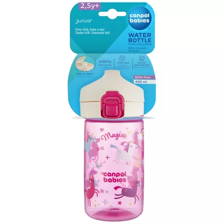 Canpol babies  Fľaša JUNIOR 400 ml ružová