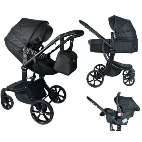 Mama Kiddies® New York 3v1 multifunkčný kočík s príslušenstvom v čiernej farbe + darček