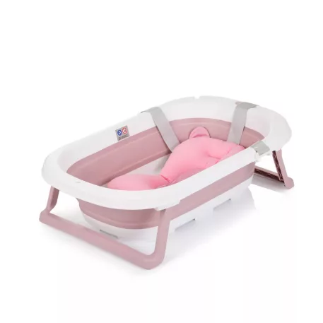 Chipolino Isla skladacia vanička so sieťovanou podložkou 81 cm-pink