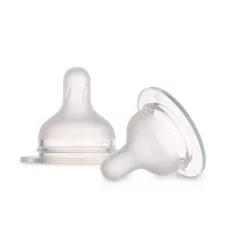  Canpol babies Cumlík silikónový k fľaši S-Shape 3m+ 2ks pomalý