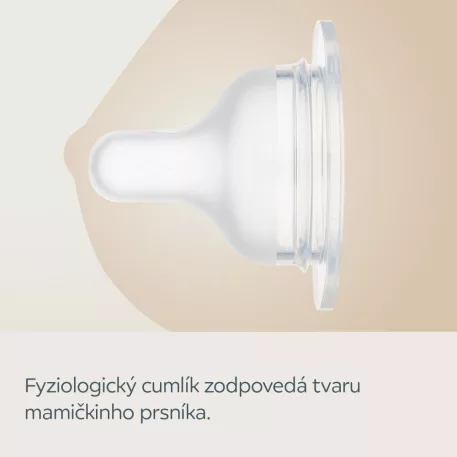 Canpol babies Cumlík silikónový k fľaši S-Shape 3m+ 2ks pomalý