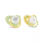 Baby Care cumlík s krytom 2 ks 6M+ žltá/zelená