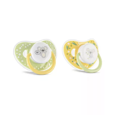 Baby Care cumlík s krytom 2 ks 6M+ žltá/zelená