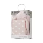 Lorelli Poffy Duo deka 75 × 90 cm s vankúšom 45 × 30 cm – Peach Bunny