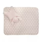 Lorelli Poffy Duo deka 75 × 90 cm s vankúšom 45 × 30 cm – Peach Bunny