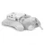 Lorelli Poffy Duo deka 75 × 90 cm s vankúšom 45 × 30 cm – White Grey Teddy Bear