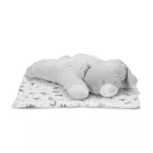 Lorelli Poffy Duo deka 75 × 90 cm s vankúšom 45 × 30 cm – White Grey Teddy Bear