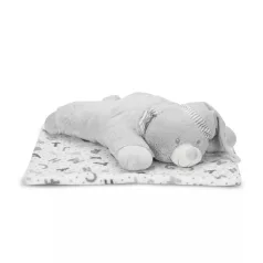   Lorelli Poffy Duo deka 75 × 90 cm s vankúšom 45 × 30 cm – White Grey Teddy Bear