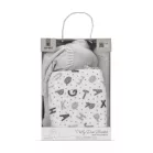 Lorelli Poffy Duo deka 75 × 90 cm s vankúšom 45 × 30 cm – White Grey Teddy Bear