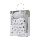 Lorelli Poffy Duo deka 75 × 90 cm s vankúšom 45 × 30 cm – White Grey Teddy Bear