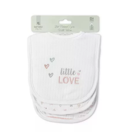 Lorelli Natural podbradníky na suchý zips 3 ks – pre dievčatá
