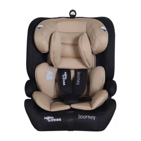 Mama Kiddies® i-Fix Journey i-Size autosedačka 76–150 cm, ISOFIX + Top Tether – béžovo-čierna
