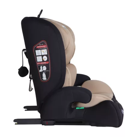 Mama Kiddies® i-Fix Journey i-Size autosedačka 76–150 cm, ISOFIX + Top Tether – béžovo-čierna