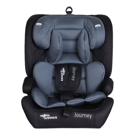 Mama Kiddies® i-Fix Journey 2 v 1 bezpečná autosedačka (76–150 cm) v sivo - čiernej farbe
