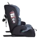 Mama Kiddies® i-Fix Journey 2 v 1 bezpečná autosedačka (76–150 cm) v sivo - čiernej farbe