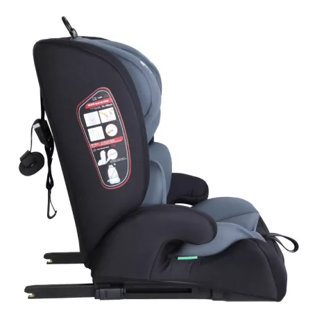 Mama Kiddies® i-Fix Journey 2 v 1 bezpečná autosedačka (76–150 cm) v sivo - čiernej farbe