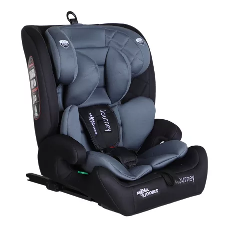 Mama Kiddies® i-Fix Journey 2 v 1 bezpečná autosedačka (76–150 cm) v sivo - čiernej farbe