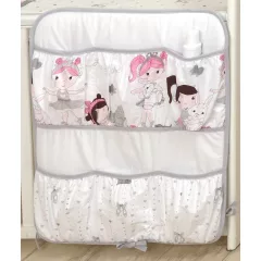   Mama Kiddies® Baby Bear vreckový organizér biely s baletkou