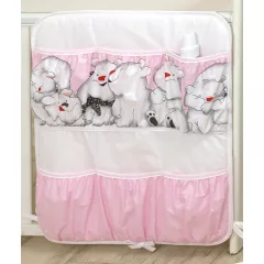   Mama Kiddies® Baby Bear vreckový organizér ružový s ľadovým medvedíkom