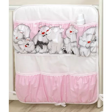 Mama Kiddies® Baby Bear vreckový organizér ružový s ľadovým medvedíkom