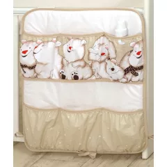   Mama Kiddies® Baby Bear vreckový organizér bledohnedý s ľadovým medvedíkom